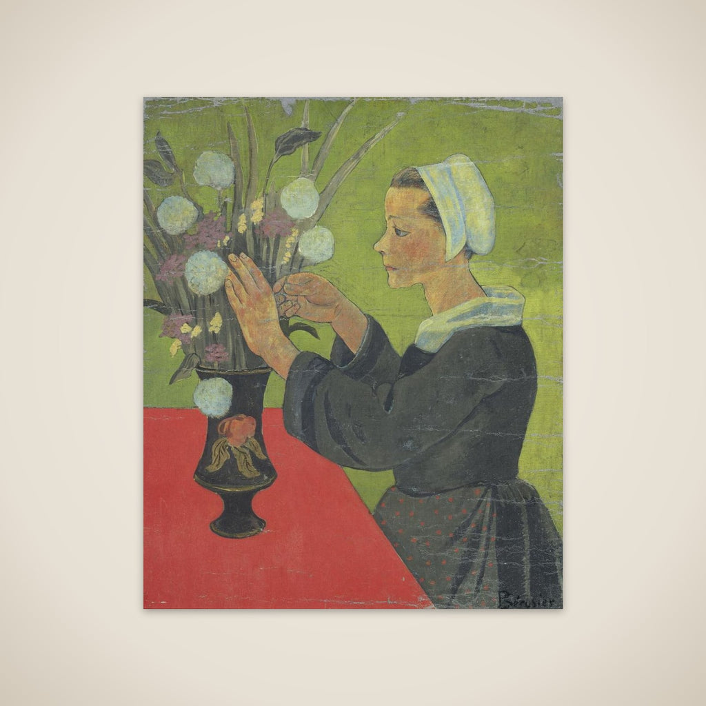 Bretonne au bouquet (Huelgoat) unframed print