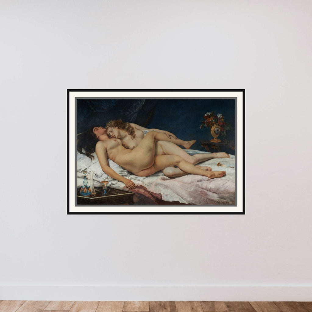Le sommeil framed — shown to scale