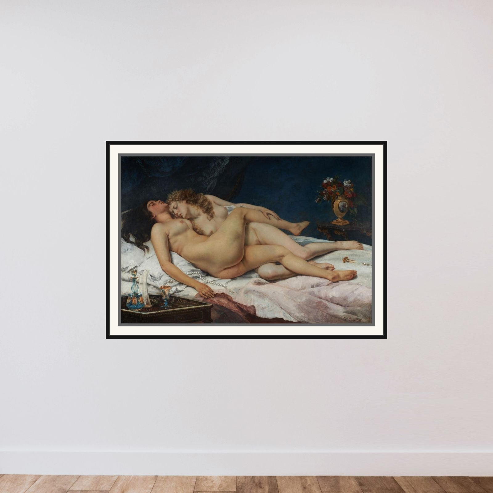 Le sommeil framed — shown to scale
