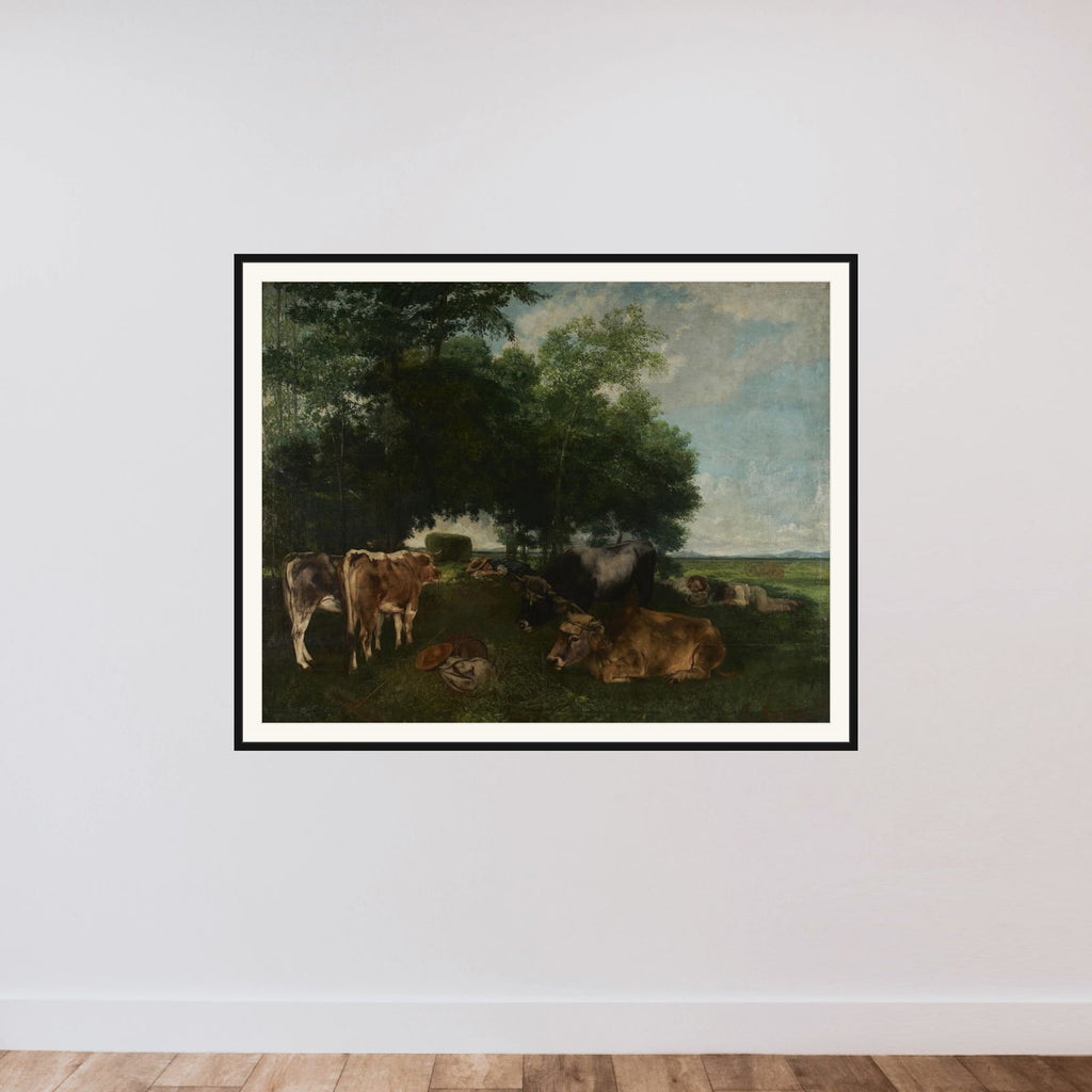 La sieste pendant la saison des foins framed — shown to scale