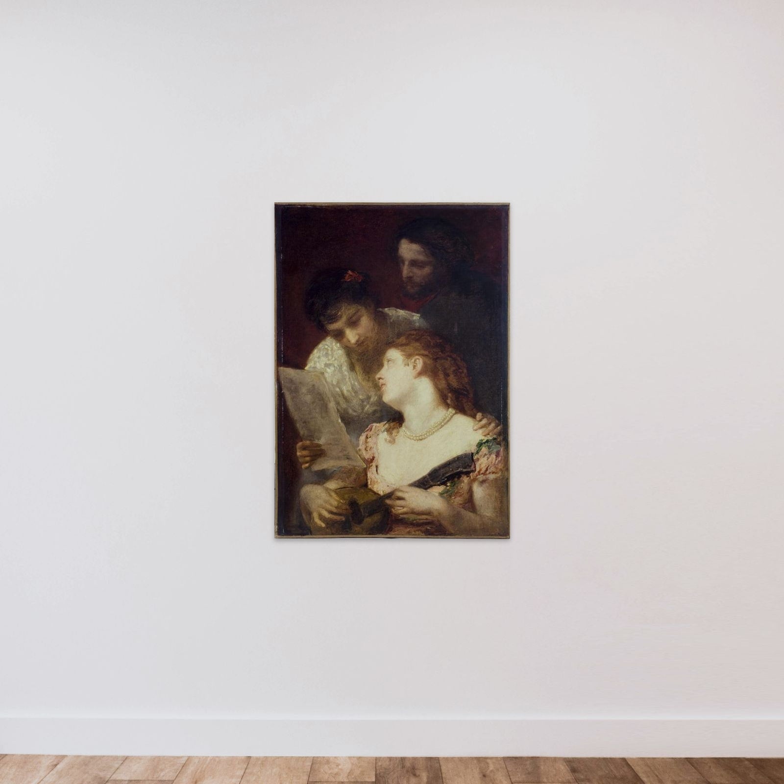 La musique (music party) unframed — shown to scale