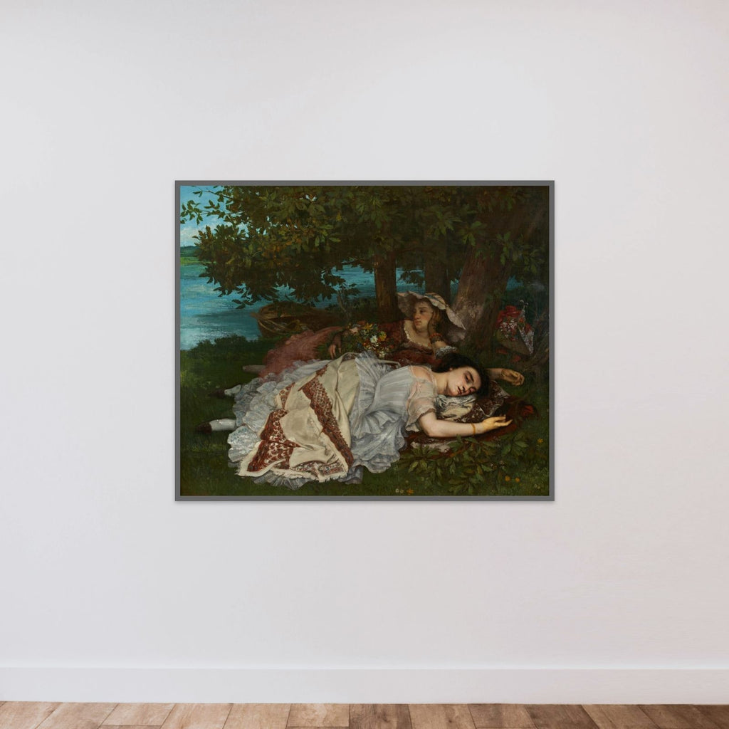 Les demoiselles des bords de la Seine (été) unframed — shown to scale
