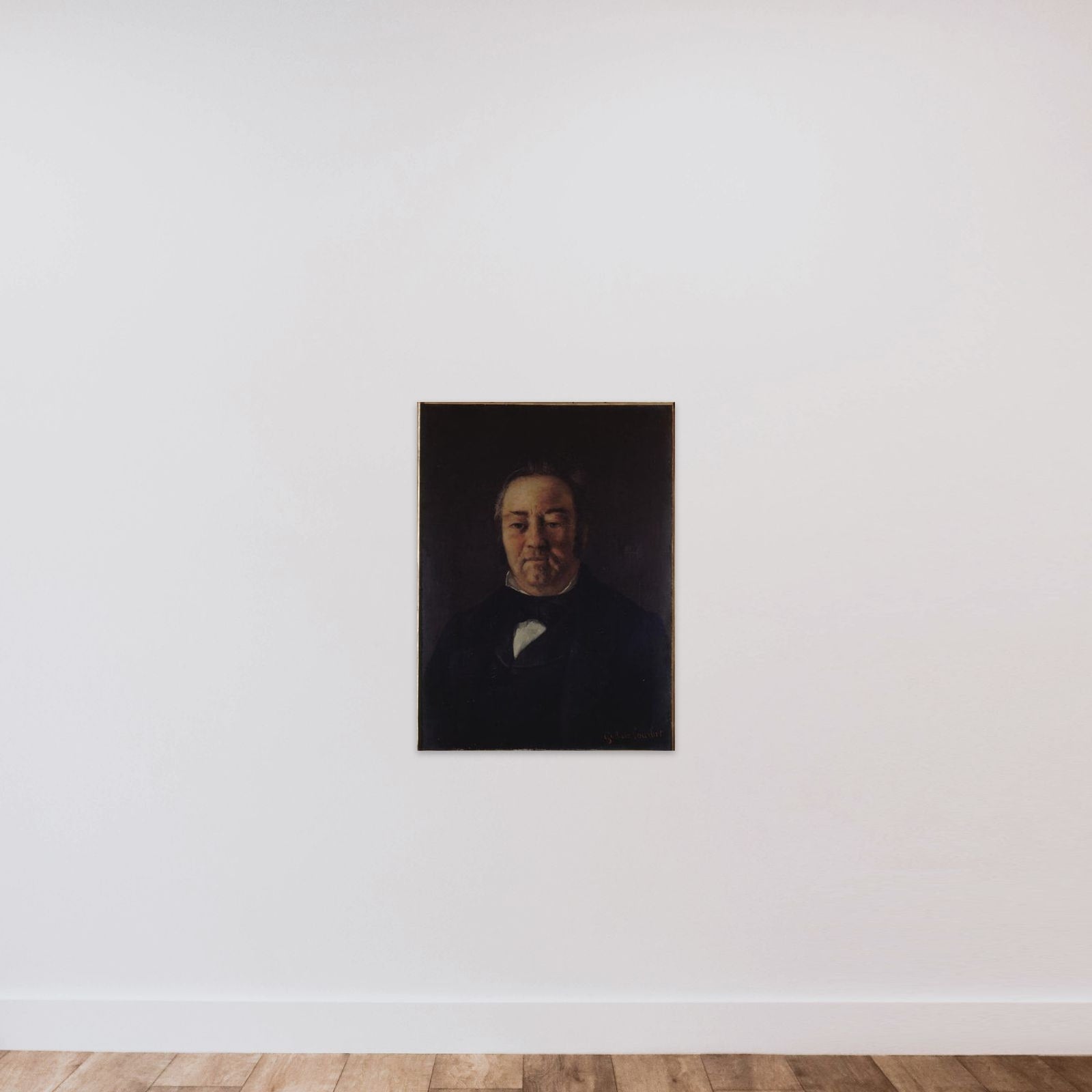 Portrait de Monsieur Corbinaud unframed — shown to scale