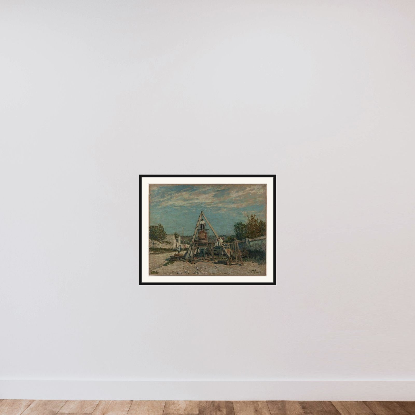 Les scieurs de long framed — shown to scale