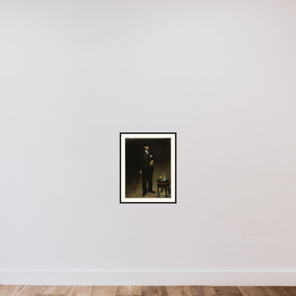 Portrait de Théodore Duret framed — shown to scale