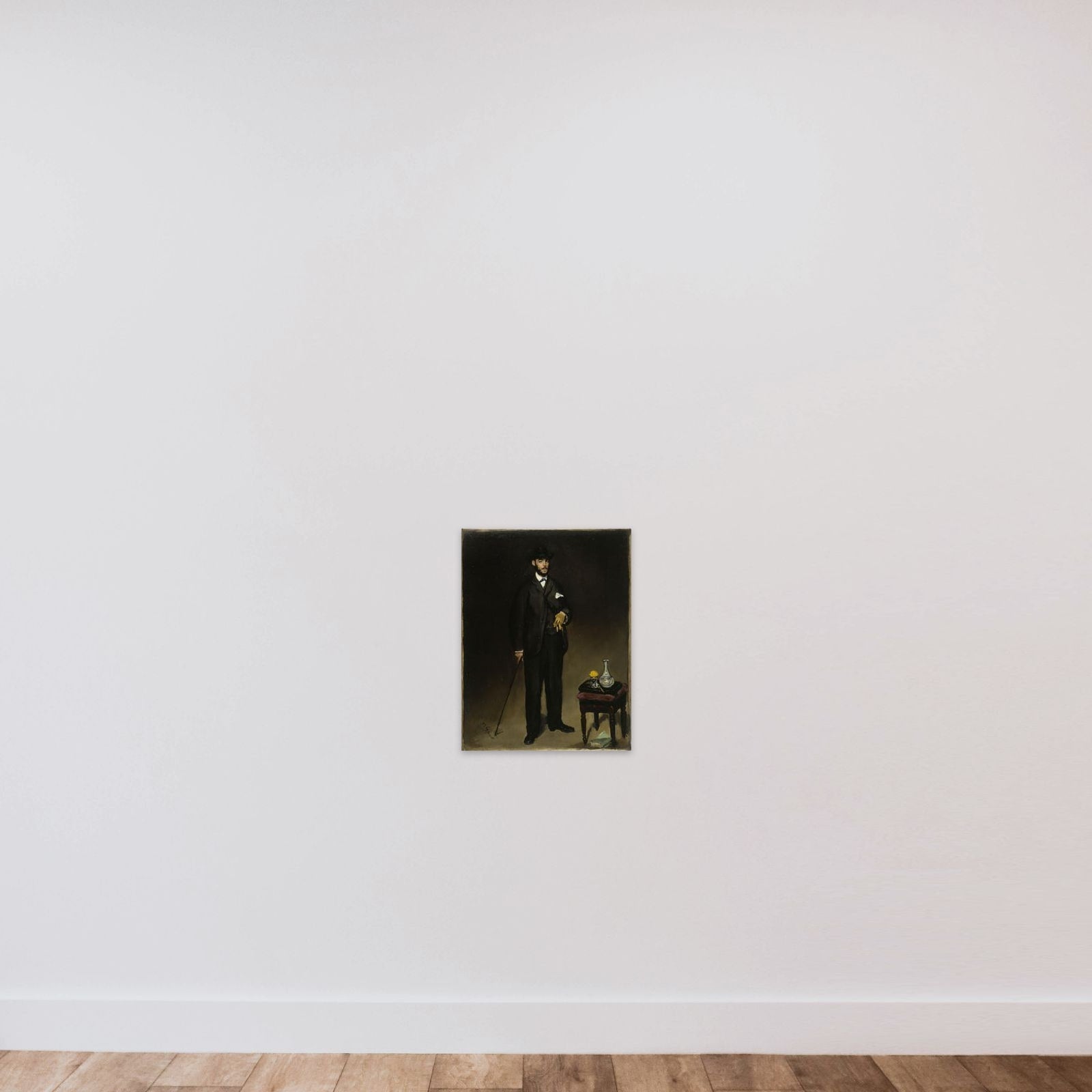 Portrait de Théodore Duret unframed — shown to scale