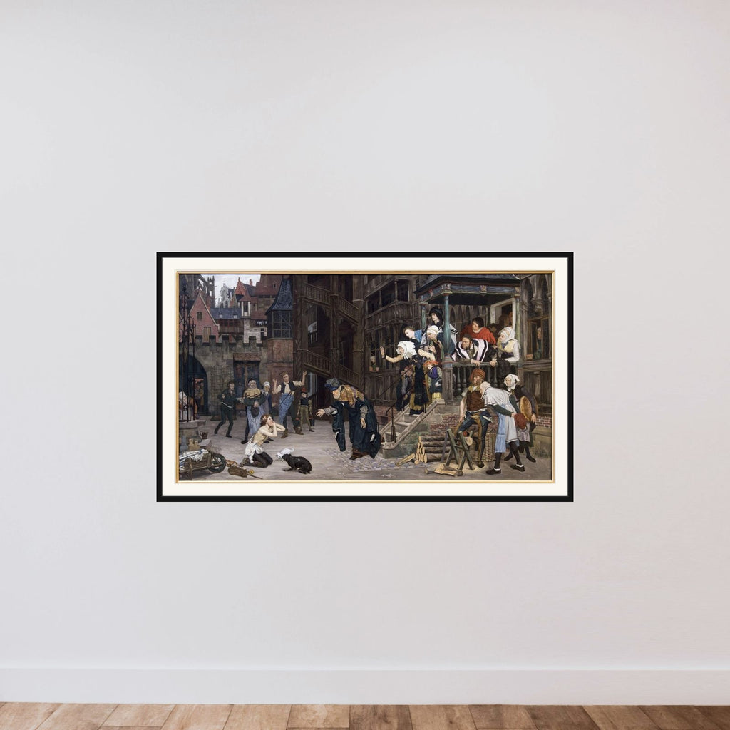 Le retour de l'enfant prodigue framed — shown to scale