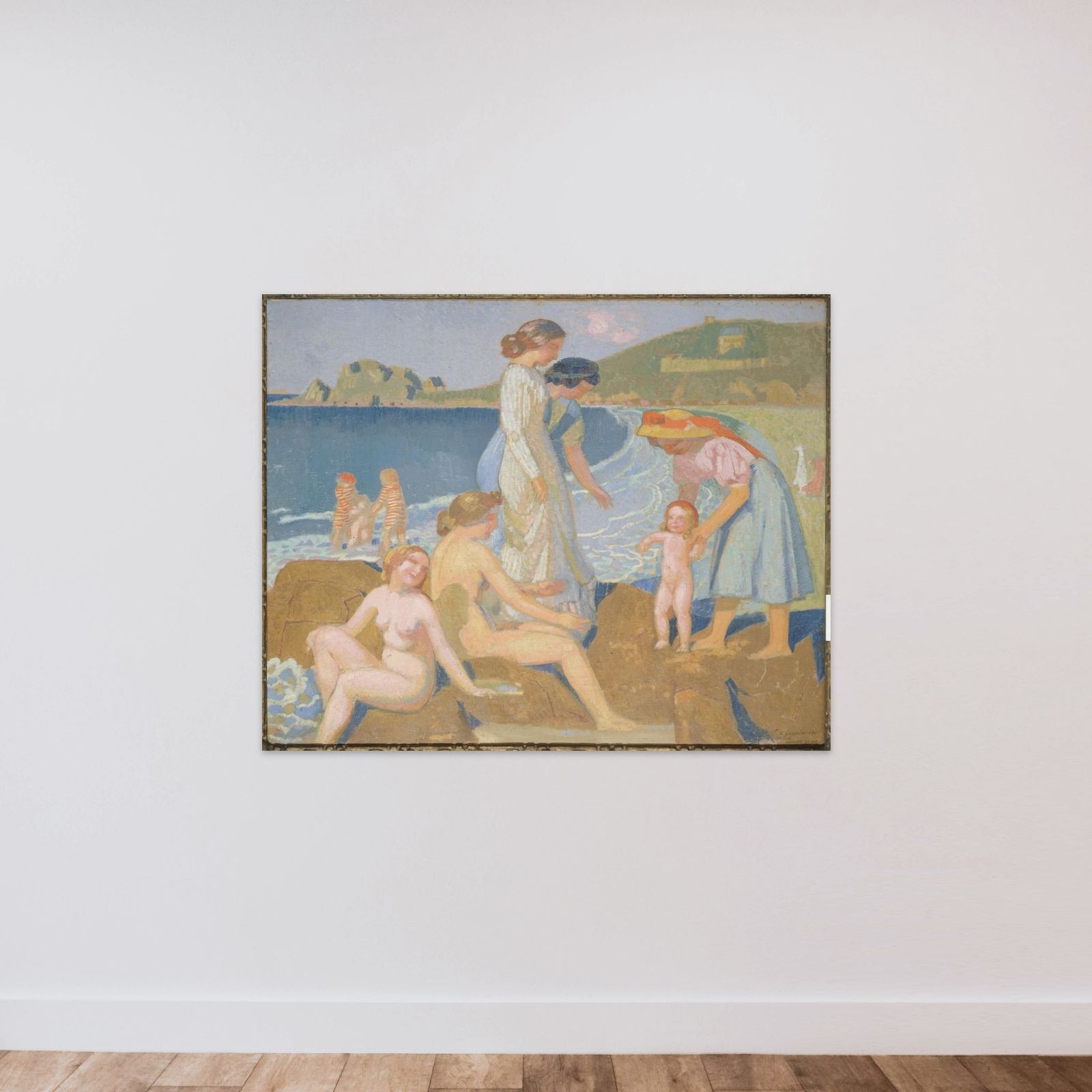 Baigneuses à Perros-Guirec unframed — shown to scale