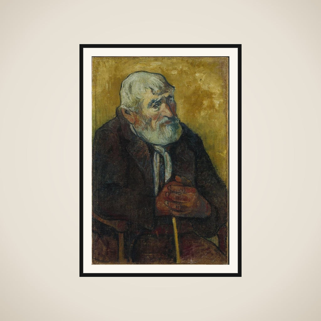 Vieil homme au bâton framed