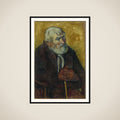 Vieil homme au bâton framed