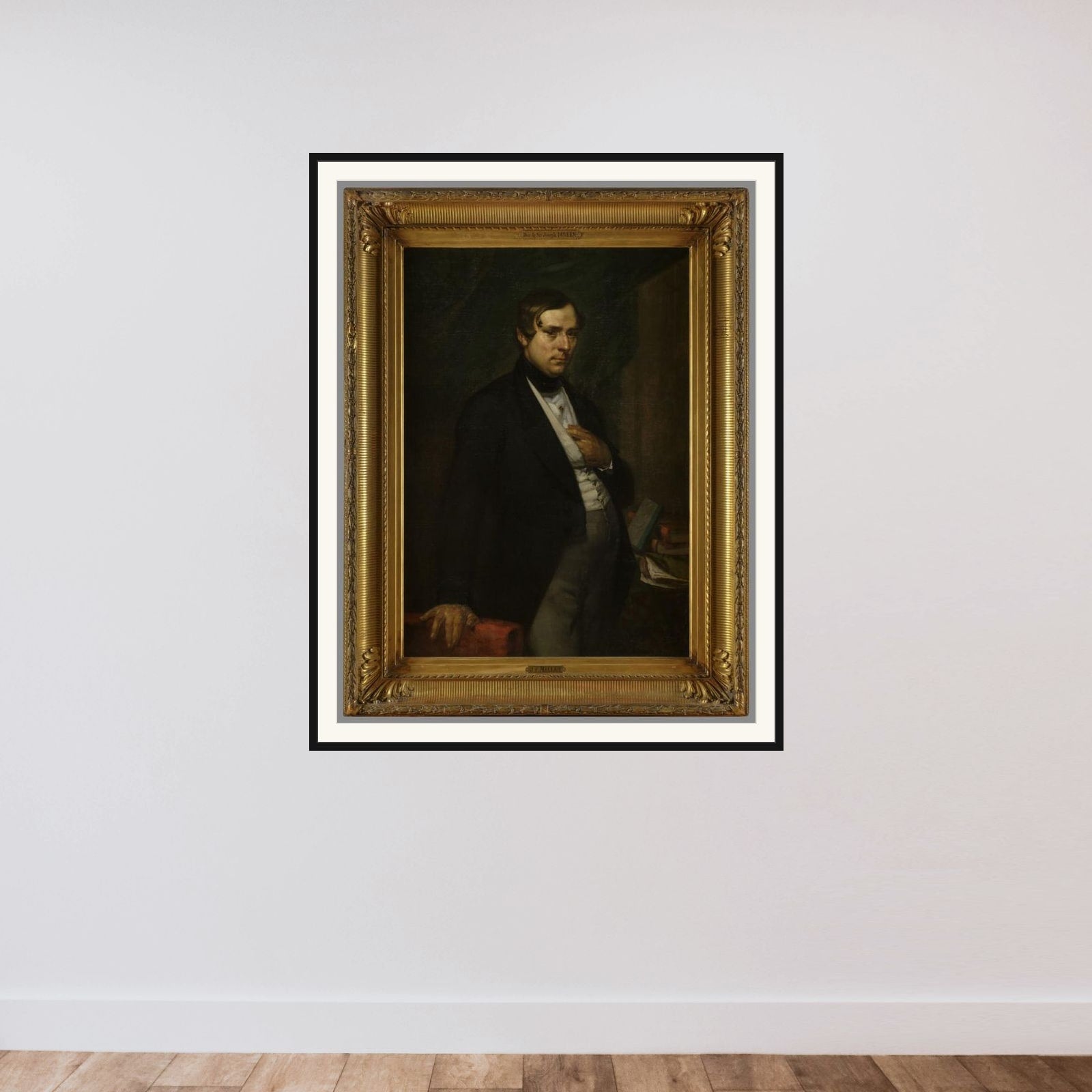 Portrait d'homme framed — shown to scale