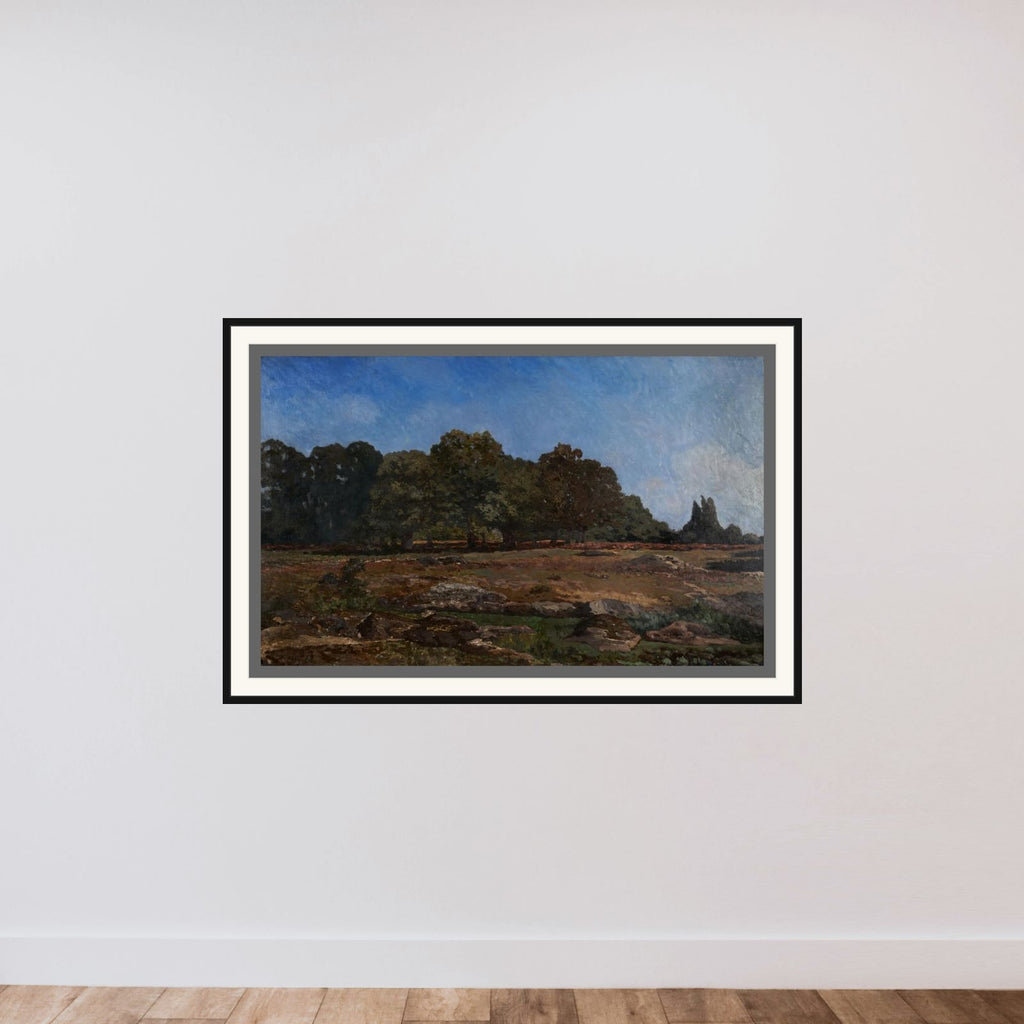 Lisière de la forêt de Fontainebleau framed — shown to scale