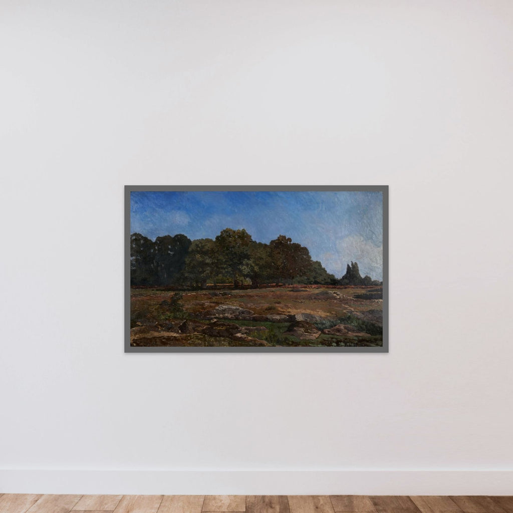 Lisière de la forêt de Fontainebleau unframed — shown to scale