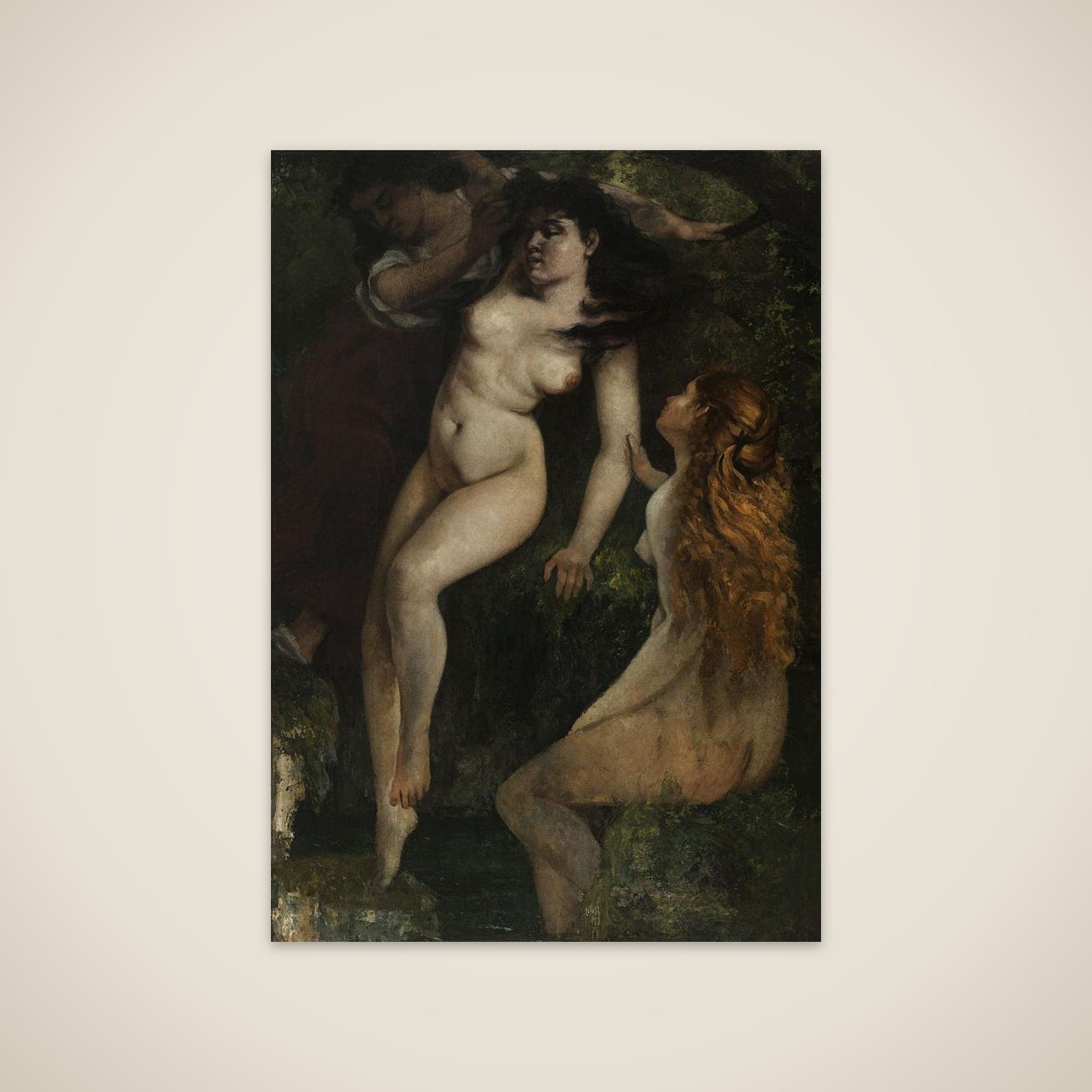 Trois baigneuses unframed print