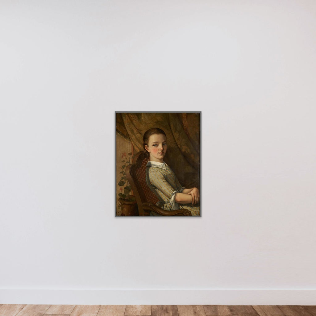 Portrait de Juliette Courbet unframed — shown to scale