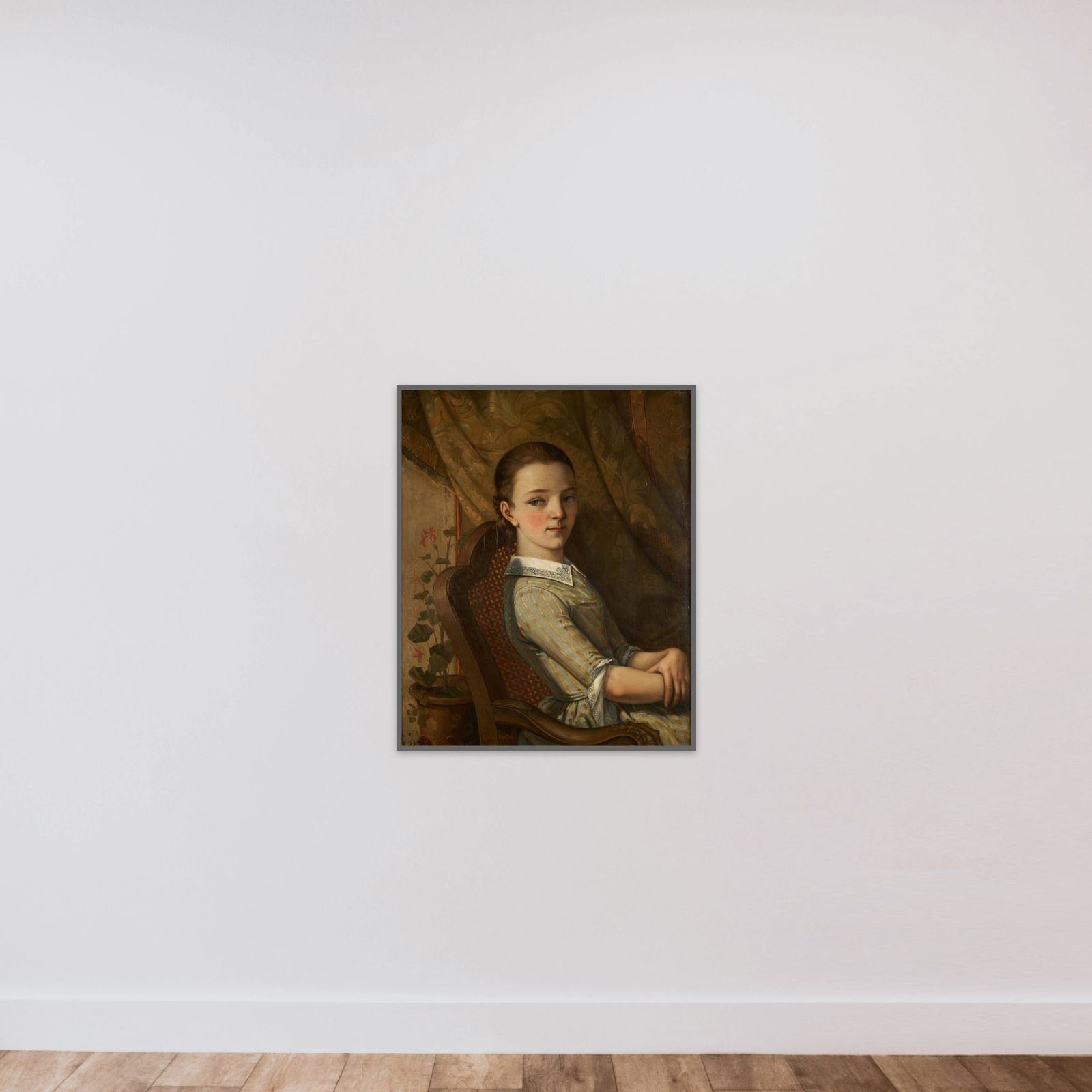 Portrait de Juliette Courbet unframed — shown to scale