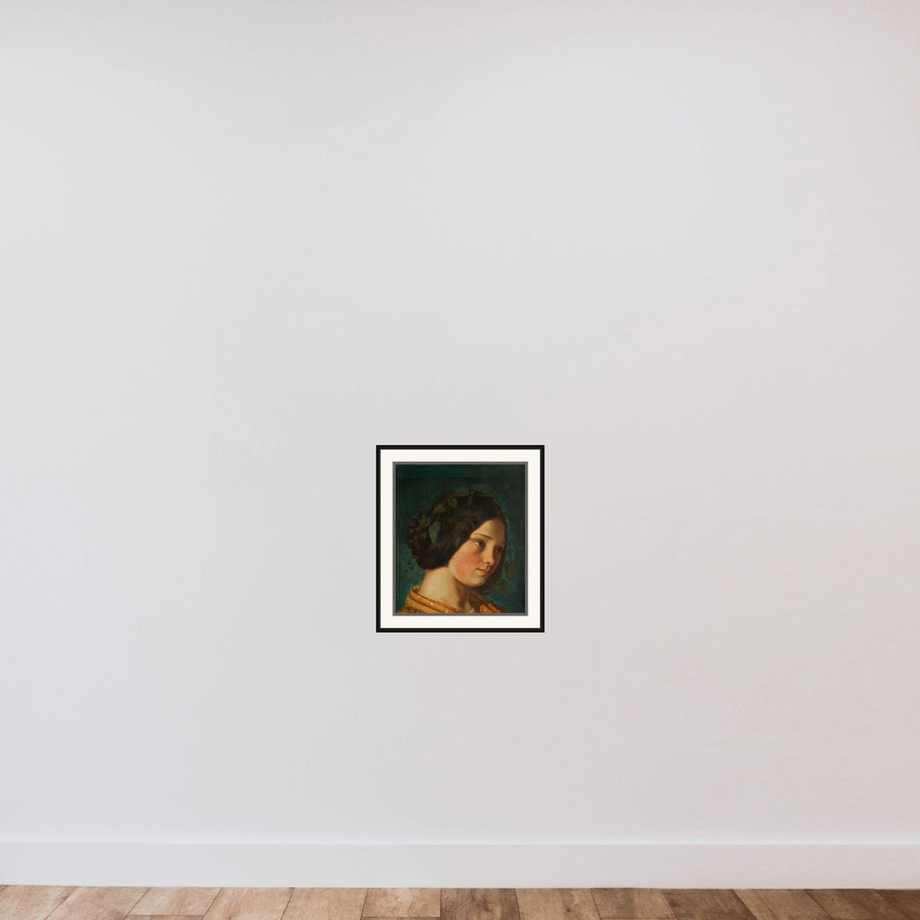 Portrait de Zélie Courbet framed — shown to scale
