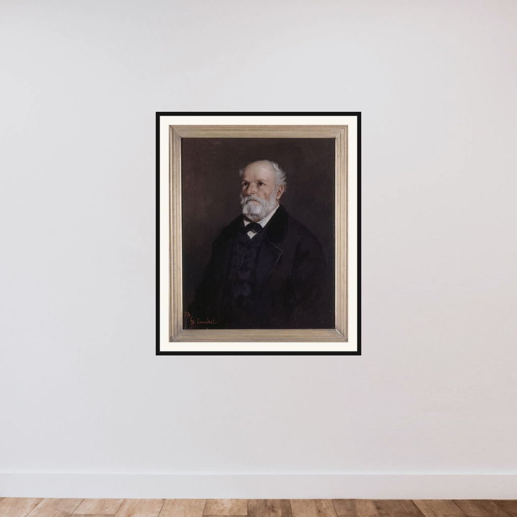Portrait de Régis Courbet, père de l'artiste framed — shown to scale