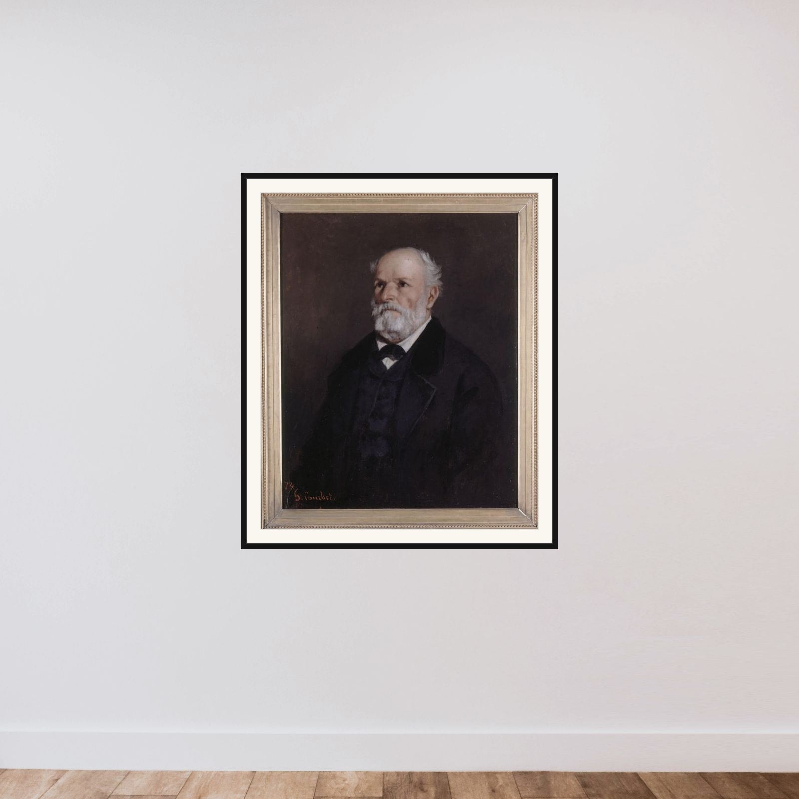 Portrait de Régis Courbet, père de l'artiste framed — shown to scale