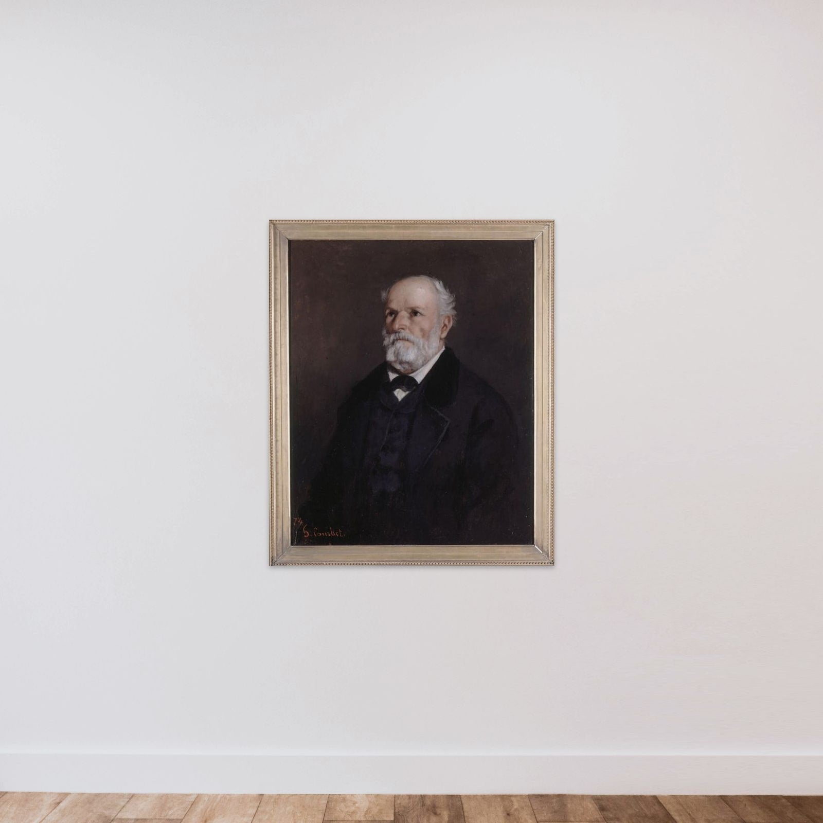 Portrait de Régis Courbet, père de l'artiste unframed — shown to scale