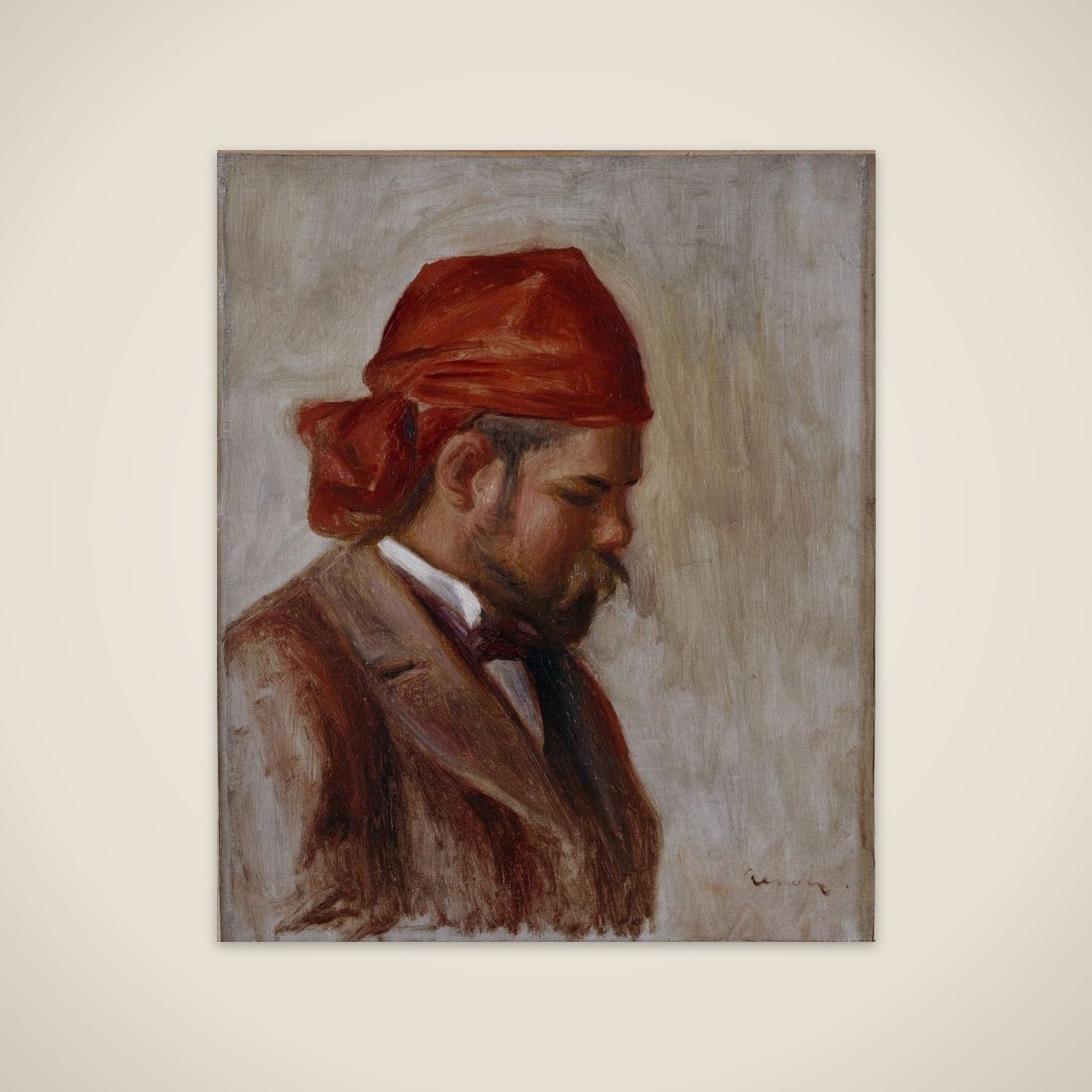 Portrait d'Ambroise Vollard au foulard rouge unframed print
