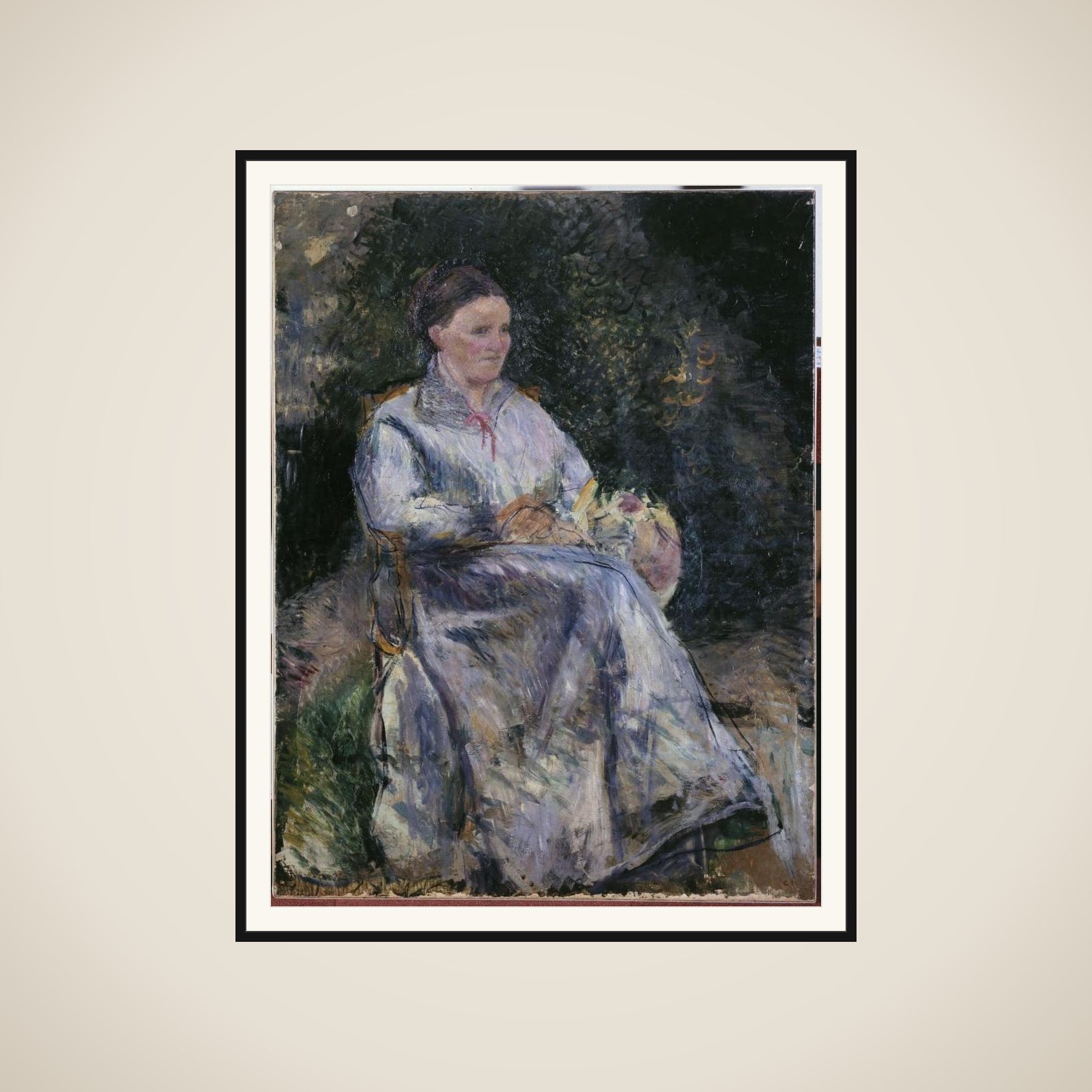 Julie Pissarro au jardin framed