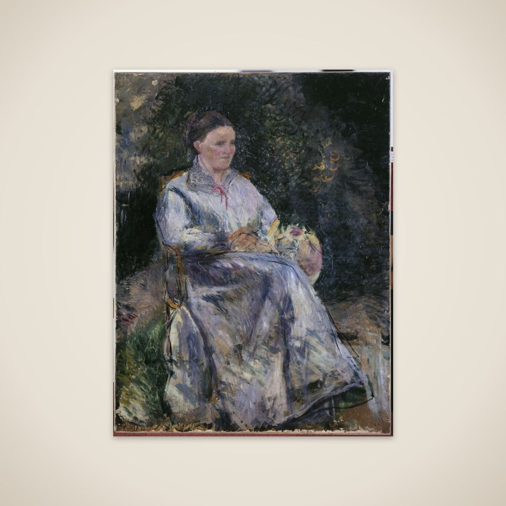 Julie Pissarro au jardin unframed print