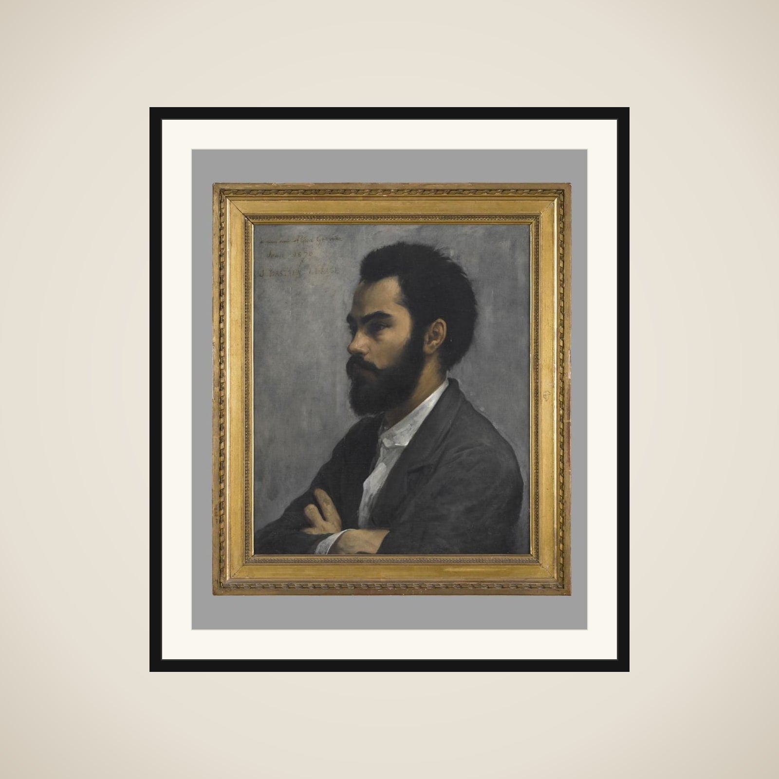 Portrait du peintre émailleur Alfred Garnier (1848-1908) framed