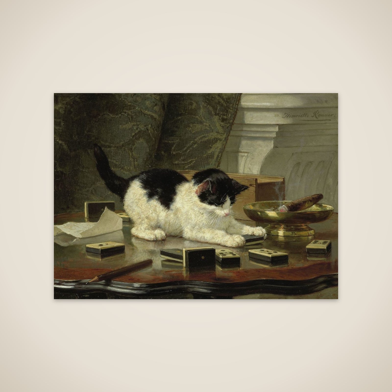 The cat at play unframed print
