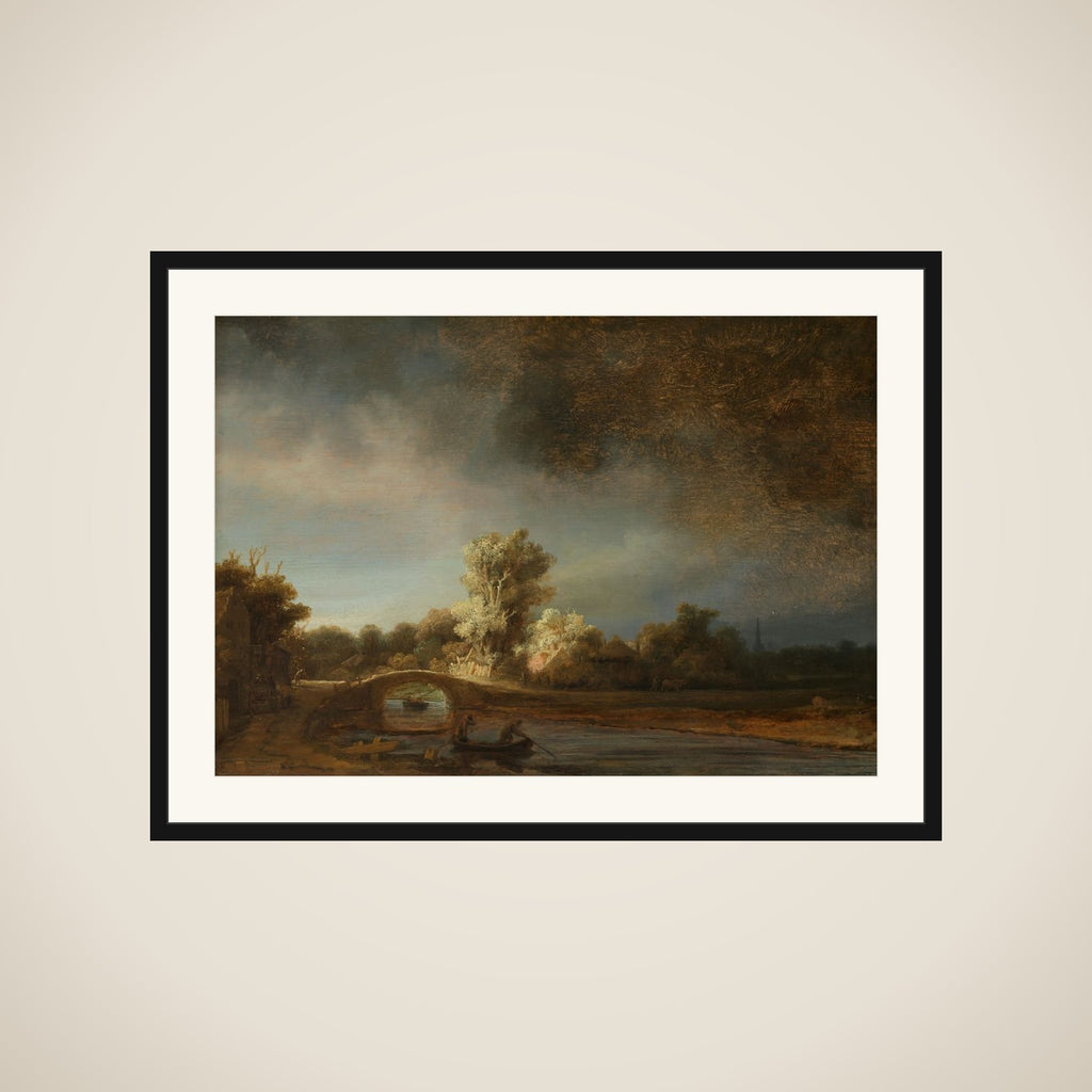 Landscape with a Stone Bridge framed