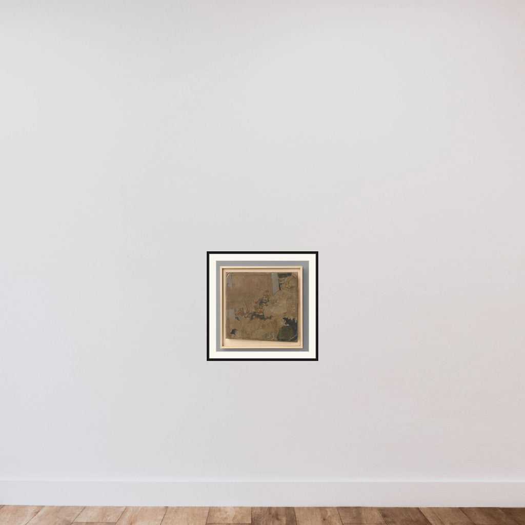 Fragment van een muurschildering framed — shown to scale