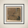 Fragment van een muurschildering framed