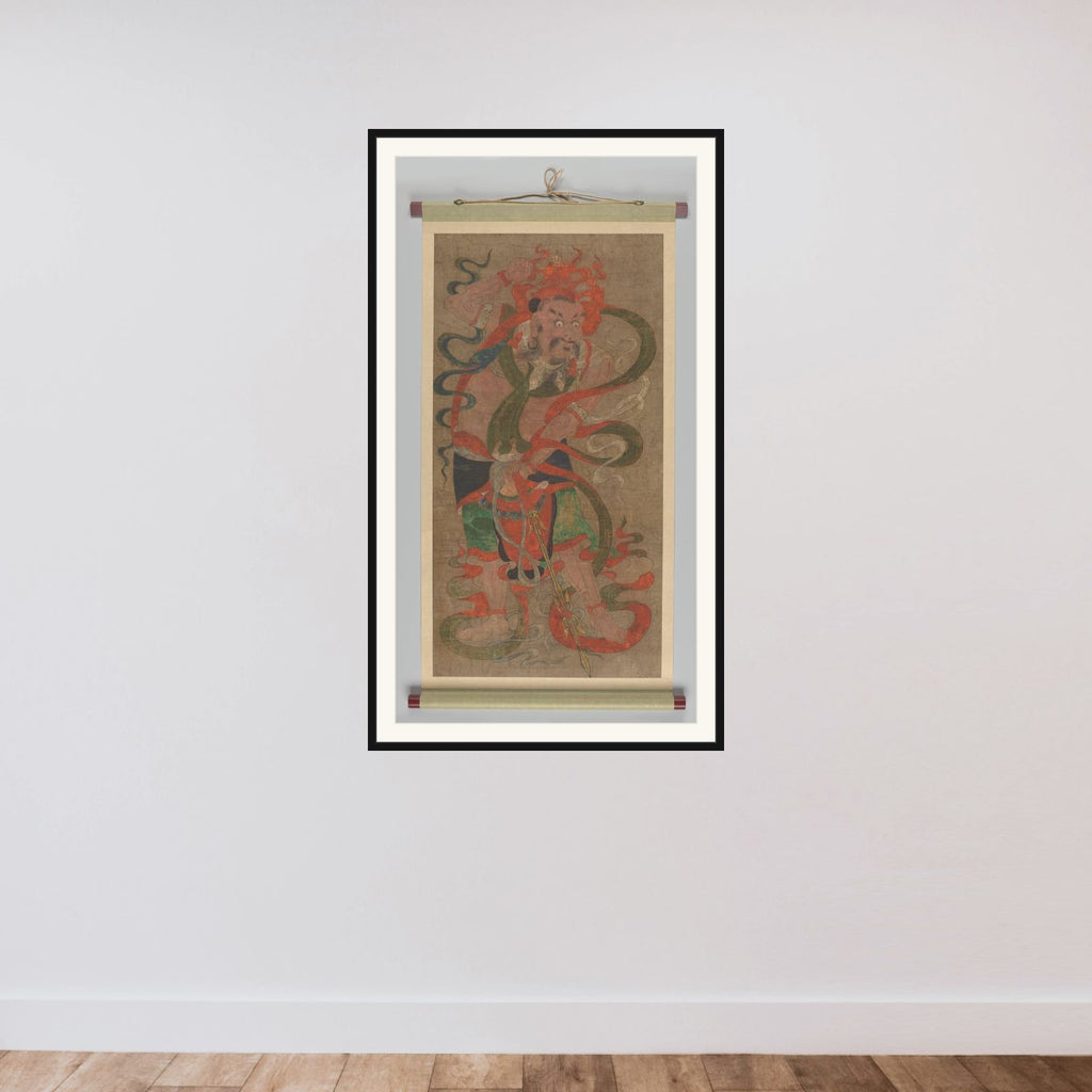 Guardian Figure framed — shown to scale