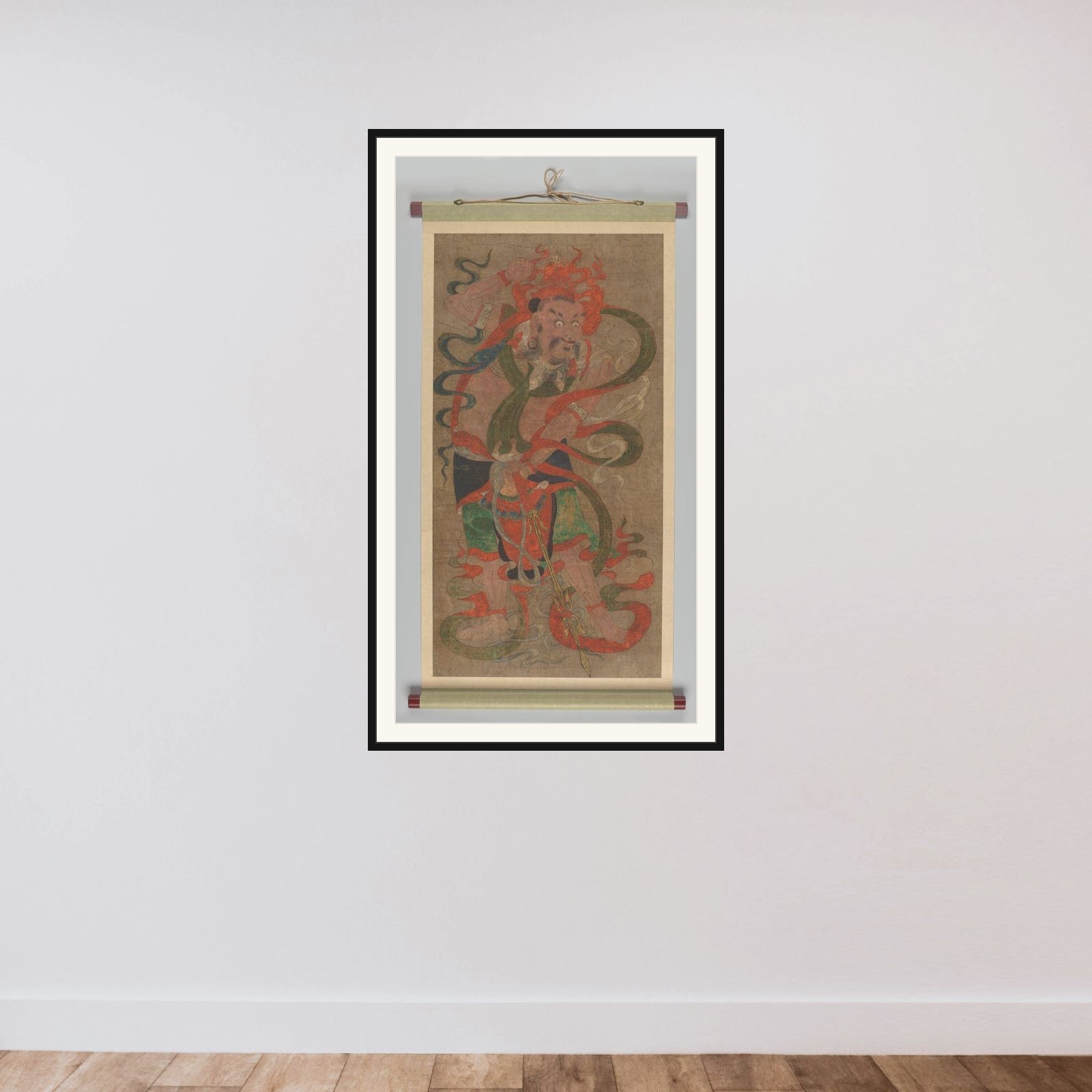 Guardian Figure framed — shown to scale
