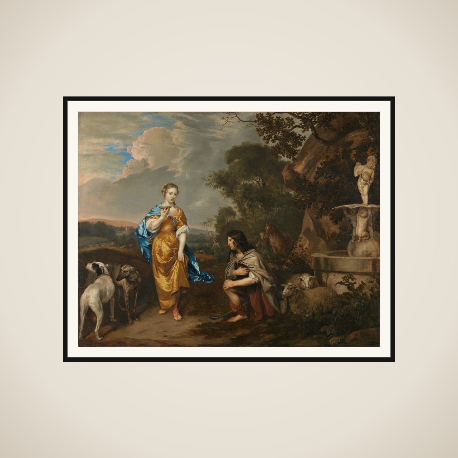 The Meeting of Granida and Daifilo framed