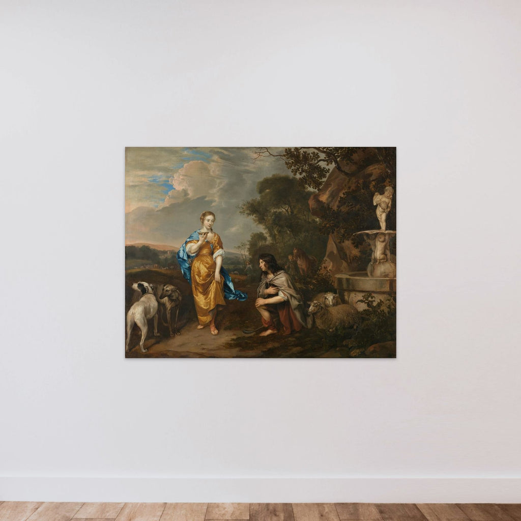 The Meeting of Granida and Daifilo unframed — shown to scale