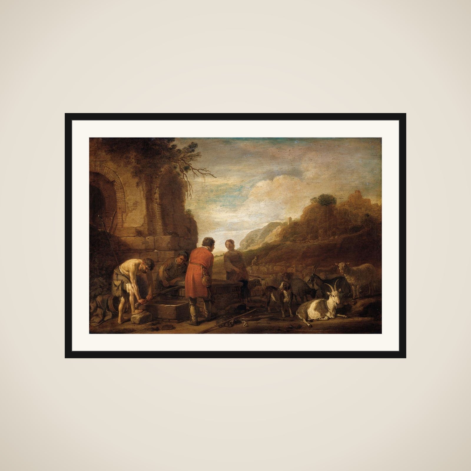 The Meeting of Jacob and Rachel framed