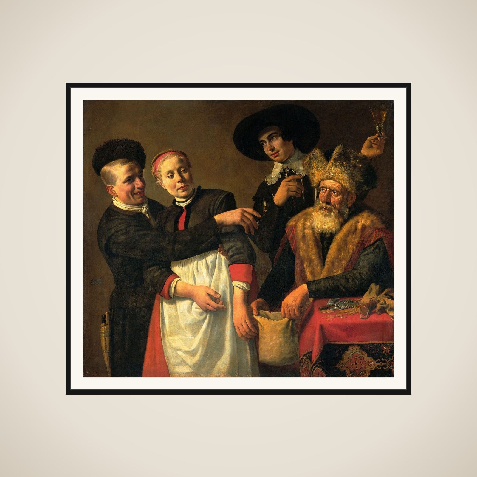 Mooy-Aal and her Suitors framed
