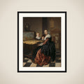 Woman Playing the Virginal framed