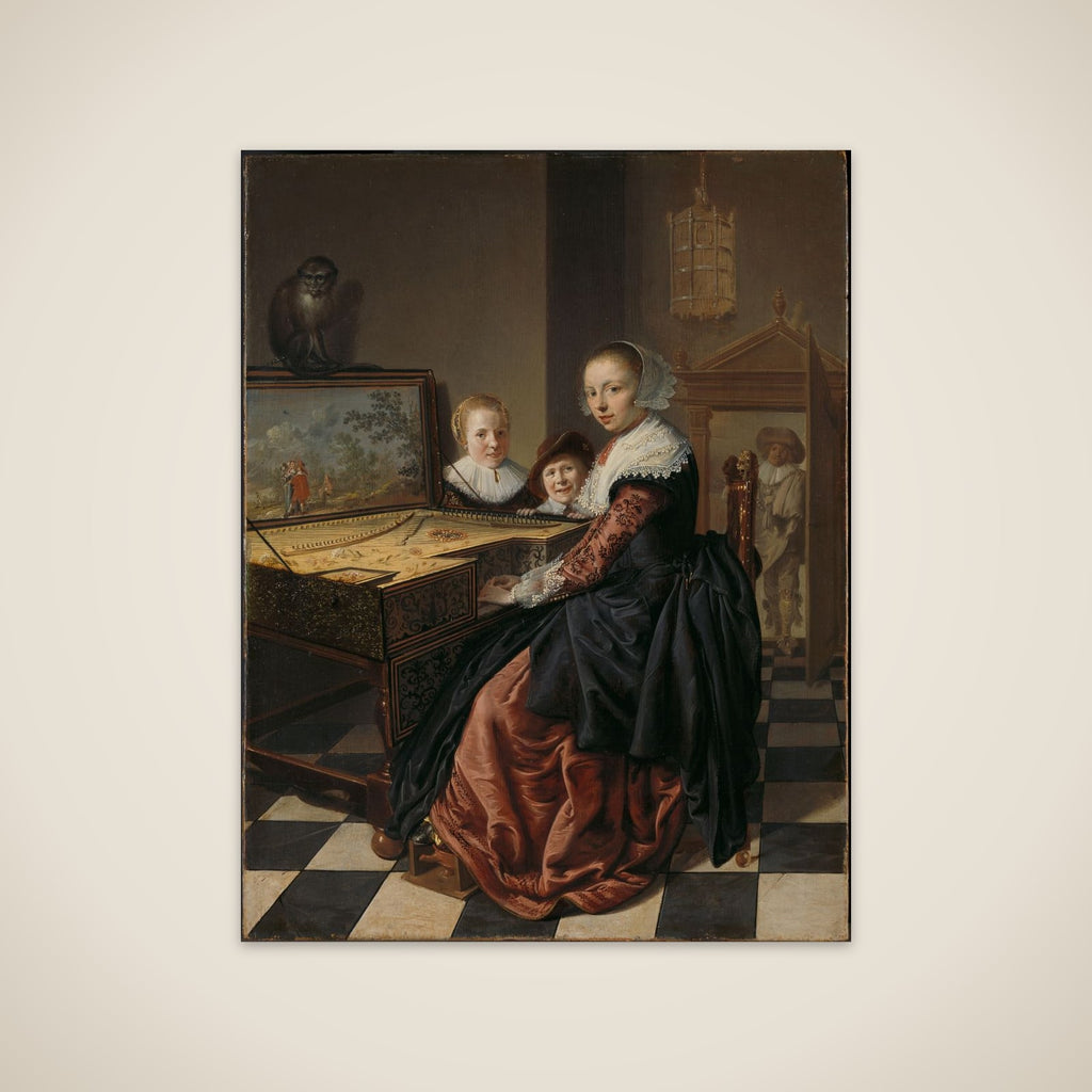 Woman Playing the Virginal unframed print