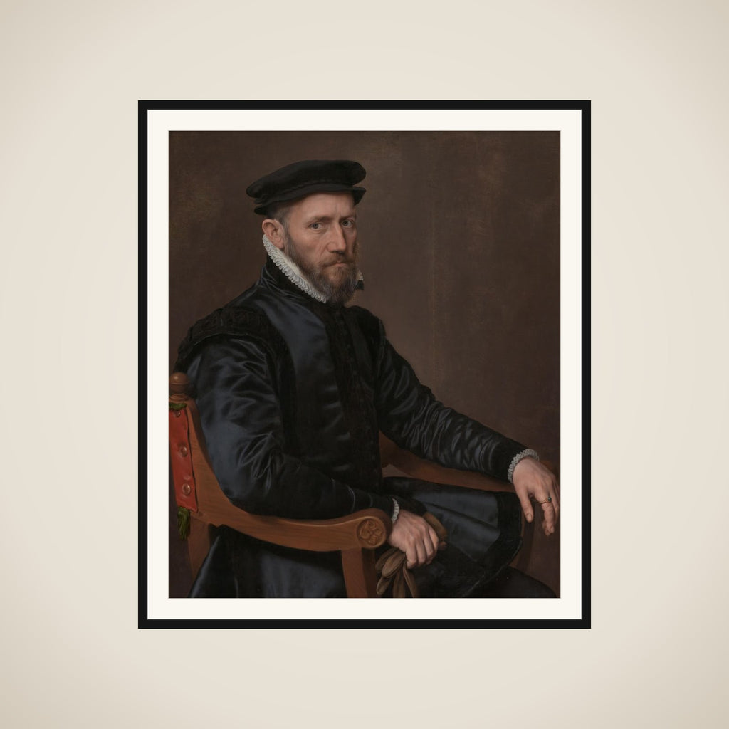 Portrait of Sir Thomas Gresham (1519 - 1579) Merchant and financial agent of the English crown in the Netherlands, founder of the Royal Exchange and of Gresham college, London framed