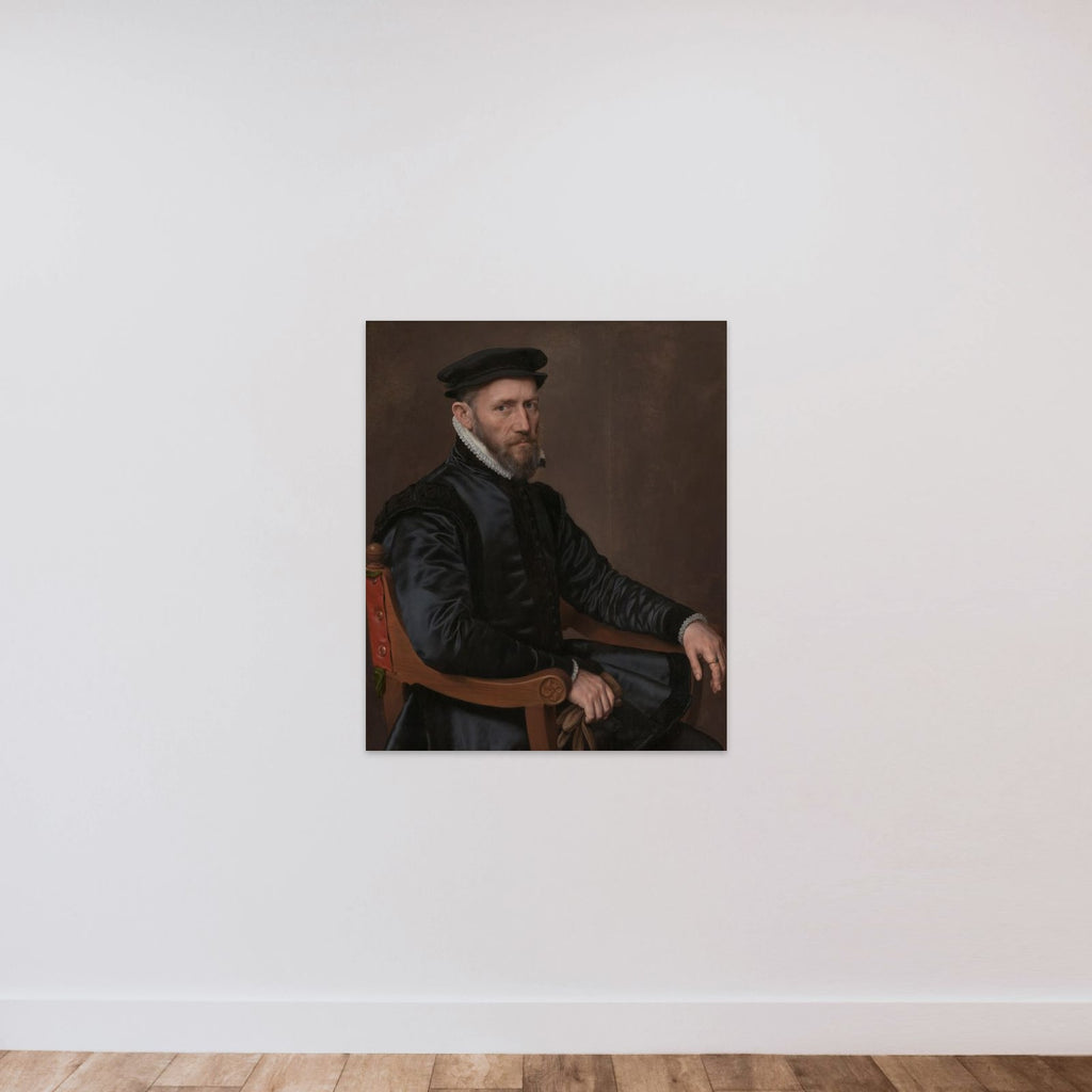 Portrait of Sir Thomas Gresham (1519 - 1579) Merchant and financial agent of the English crown in the Netherlands, founder of the Royal Exchange and of Gresham college, London unframed — shown to scale
