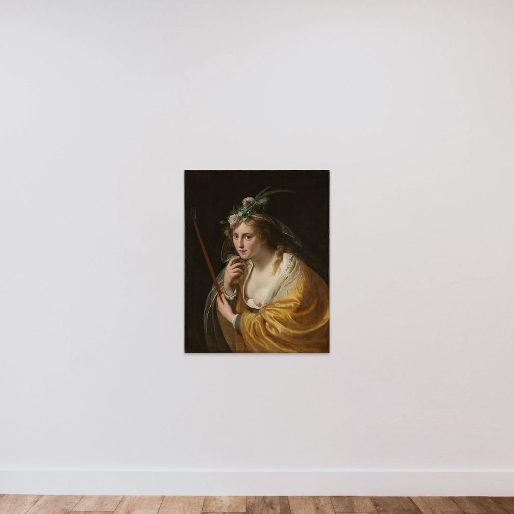 A Shepherdess, known as ‘The beautiful Shepherdess’ unframed — shown to scale