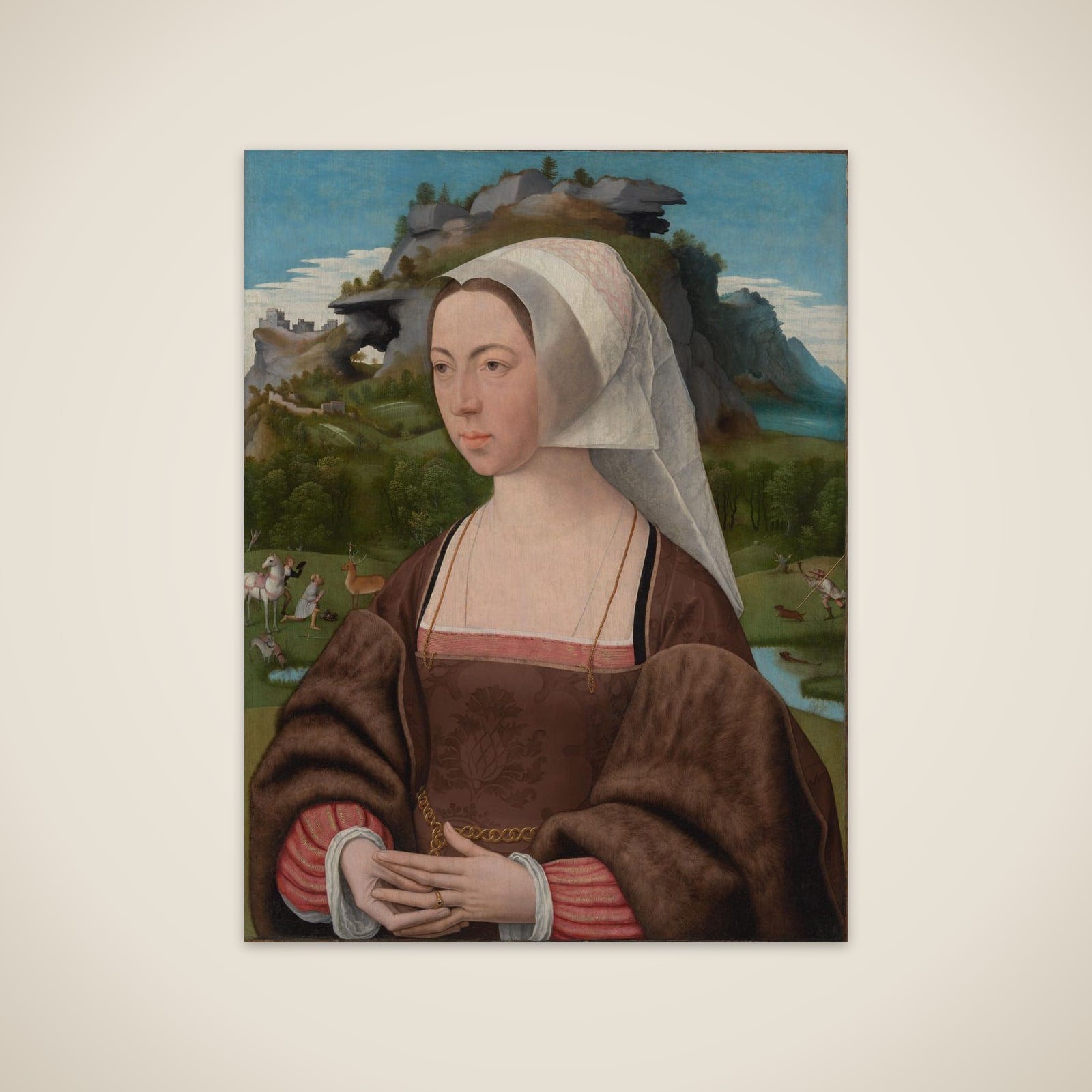 Portrait of a woman unframed print