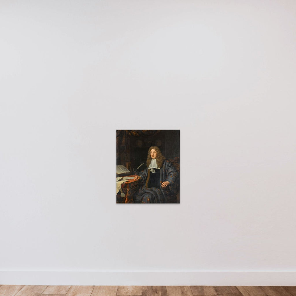 Portrait of Johannes Hudde (1628-1704), burgomaster of Amsterdam unframed — shown to scale