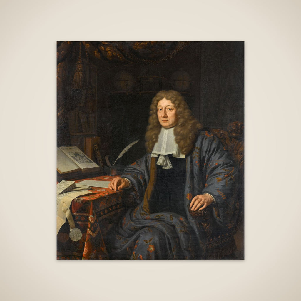 Portrait of Johannes Hudde (1628-1704), burgomaster of Amsterdam unframed print