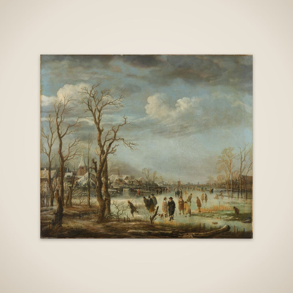 Winter Landscape near a Town with Bare Trees unframed print