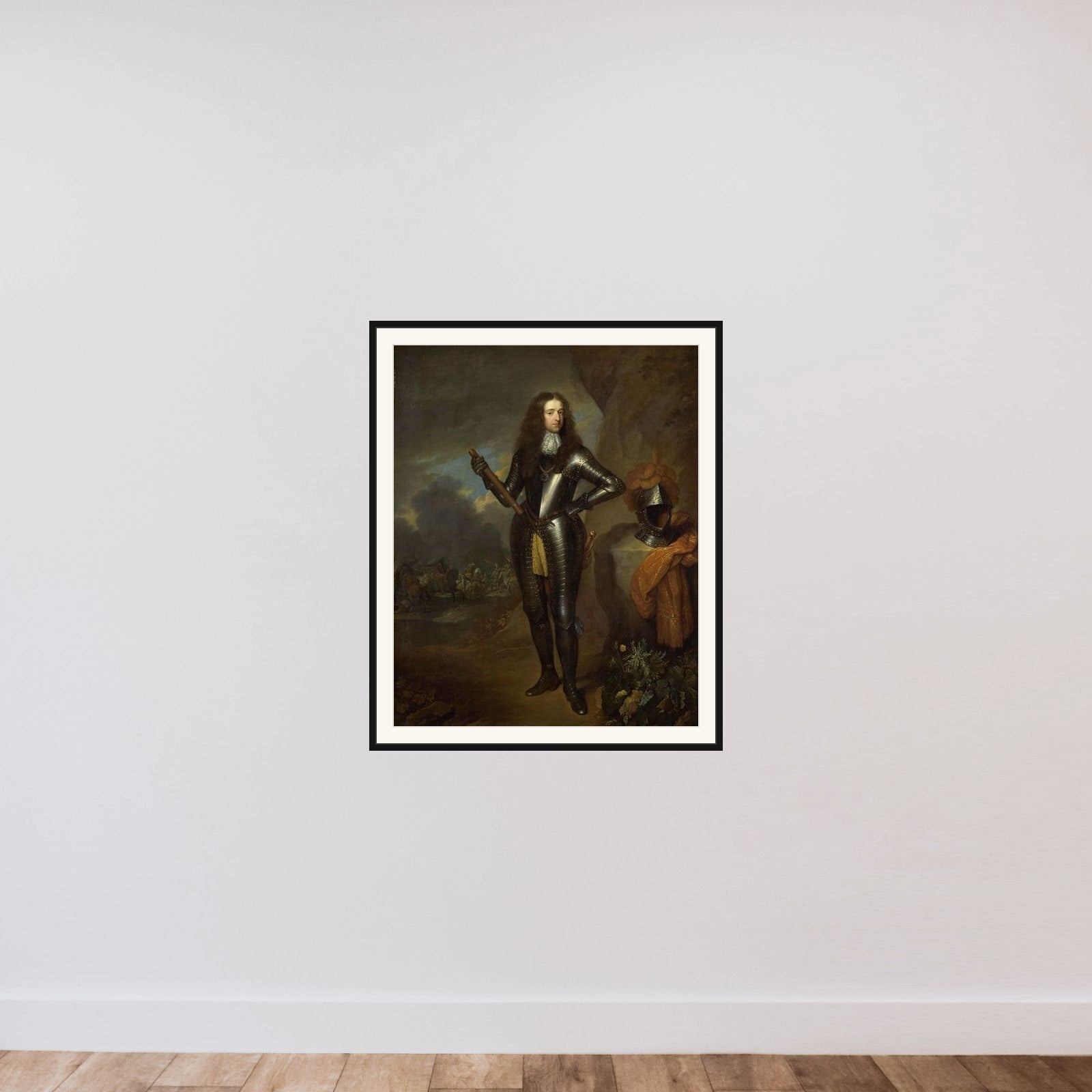 William III (1650-1702), Prince of Orange and since 1689, King of England framed — shown to scale