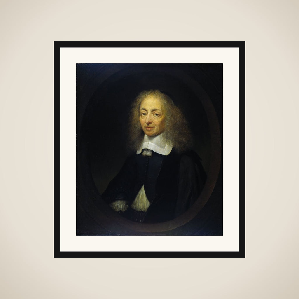 Portrait of Constantijn Huygens (1596-1687), lord of Zuylichem, secretary of Frederik Hendrick, Willem II and Willem III, and poet framed