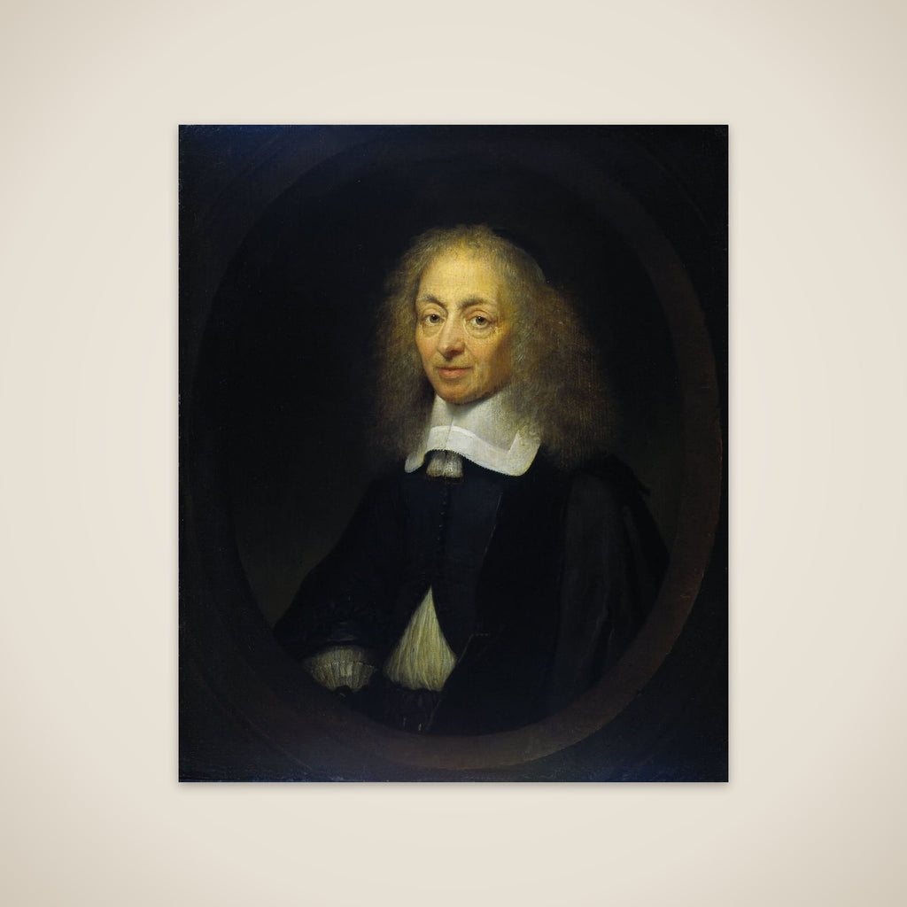 Portrait of Constantijn Huygens (1596-1687), lord of Zuylichem, secretary of Frederik Hendrick, Willem II and Willem III, and poet unframed print